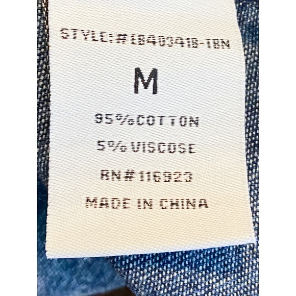 NWT Three Bird Nest High Hopes Slouchy Denim Overalls M Blue Bandana Jumpsuit - Picture 12 of 13